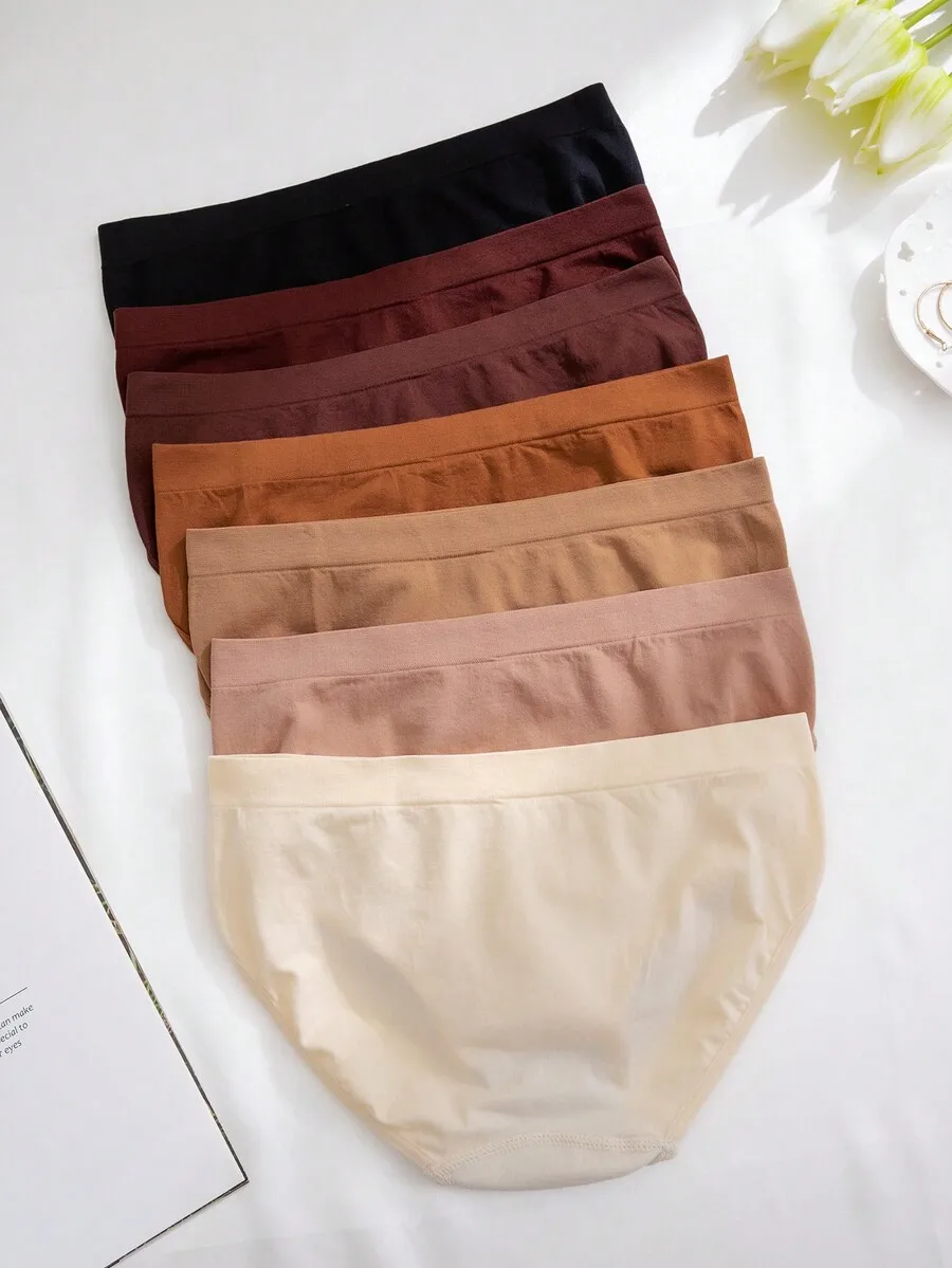 7pcs Solid Color Seamless Womens Brief Panties
7pcs Solid Color Seamless Womens Brief Panties