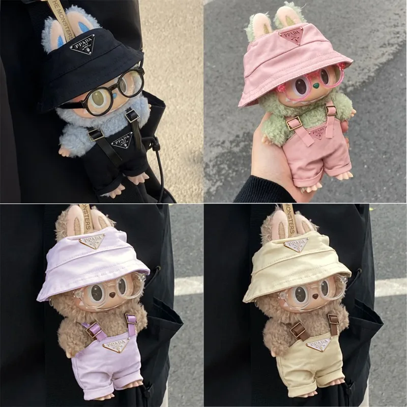 15 17cm For Labubu Doll Clothing Luxury Inverted Triangel Retro Fisherman Hat Overalls Glasses Clothes Sitting Party Accessories
15 17cm For Labubu Doll Clothing Luxury Inverted Triangel Retro Fisherman Hat Overalls Glasses Clothes Sitting Party Accessories