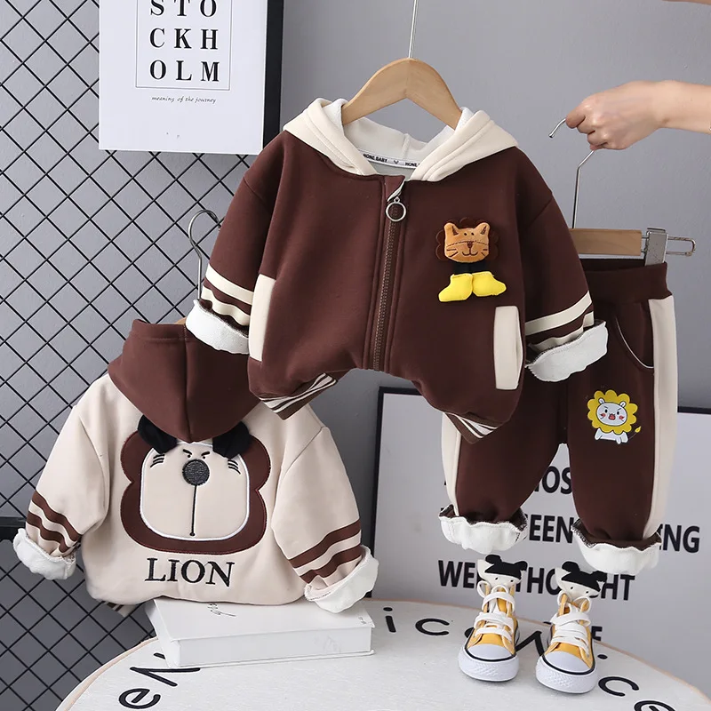 Boys Thick Clothing Sets Autumn Winter Children Cotton Velvet Jackets Hoodies For Baby Warm Suit Kids Coats Outfits Toddler 5Y
Boys Thick Clothing Sets Autumn Winter Children Cotton Velvet Jackets Hoodies For Baby Warm Suit Kids Coats Outfits Toddler 5Y