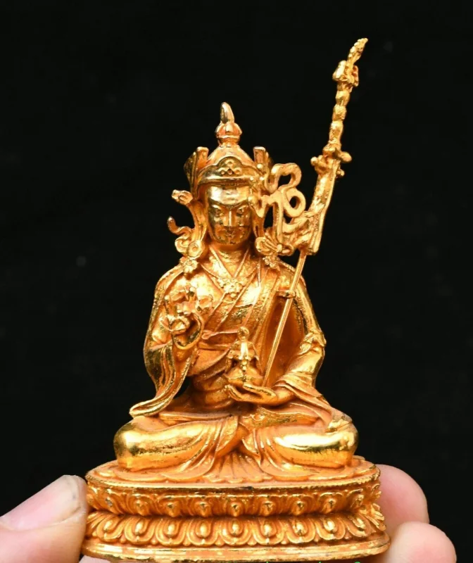 3.1'' Tibet Bronze Guru Padmasambhava Rinpoche Lianhua Sheng Buddha Statue
3.1'' Tibet Bronze Guru Padmasambhava Rinpoche Lianhua Sheng Buddha Statue