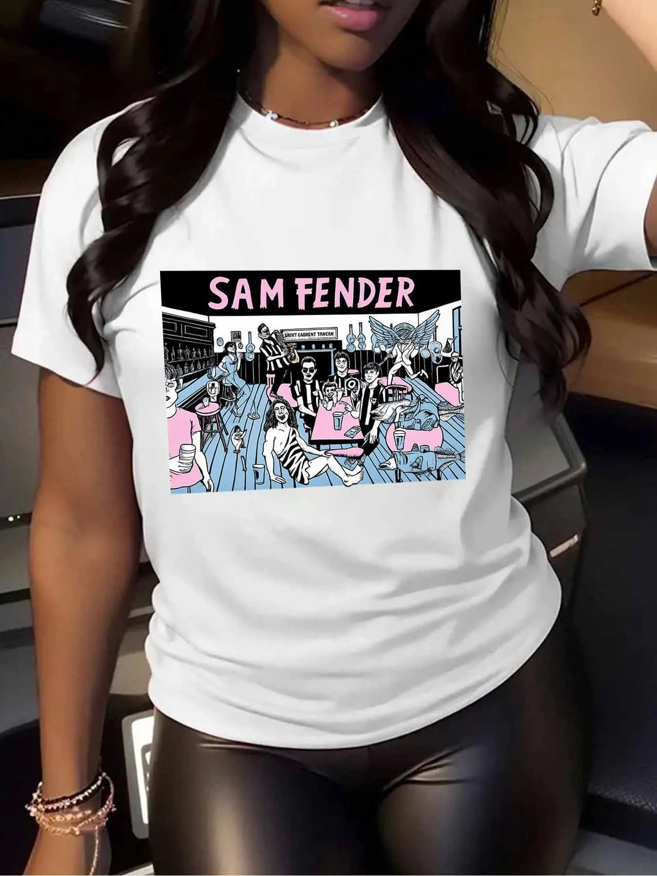 【WY10772】Женская футболка больших размеров с круглым вырезом и короткими рукавами, эластичными полурукавами и модными принтами
【WY10772】Женская футболка больших размеров с круглым вырезом и короткими рукавами, эластичными полурукавами и модными принтами