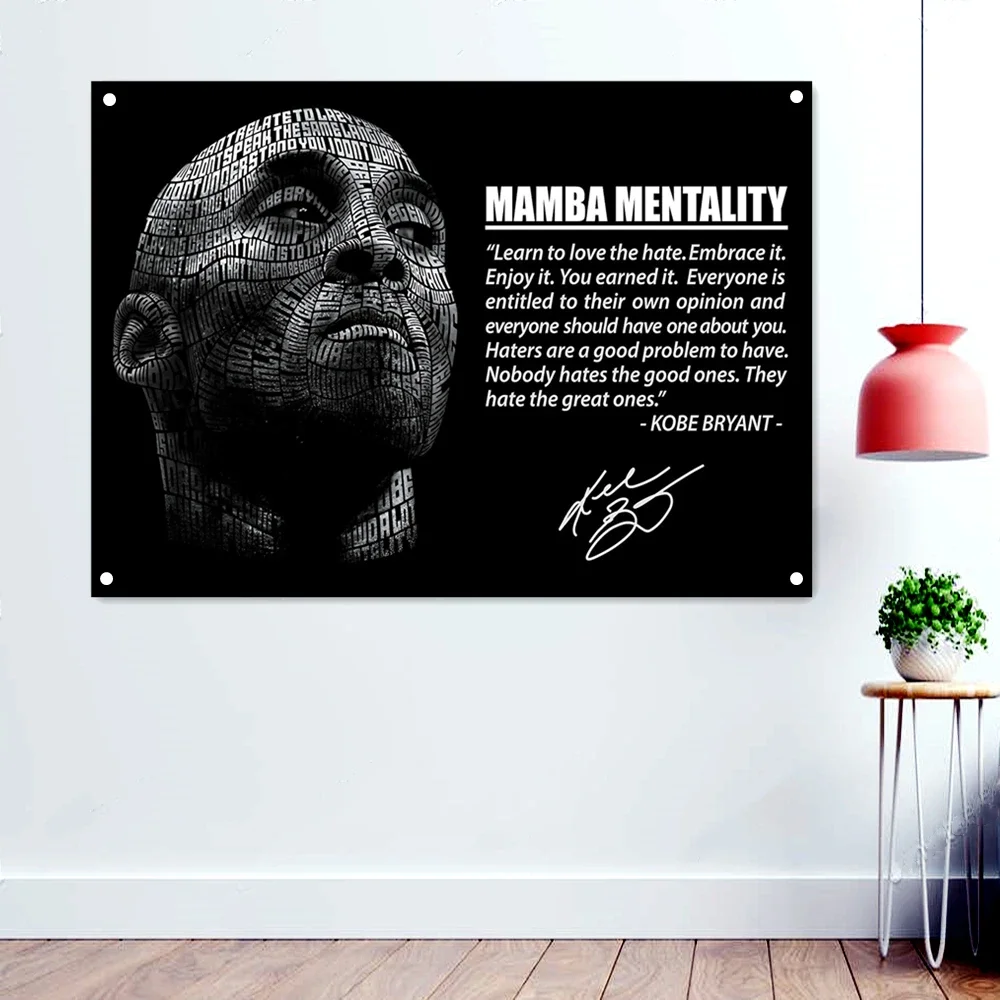 "MAMBA MENTALITY" Fitness Workout Motivational Poster Wallpaper Hanging Paintings Basketball Star Sport Exercise Flag Banner
"MAMBA MENTALITY" Fitness Workout Motivational Poster Wallpaper Hanging Paintings Basketball Star Sport Exercise Flag Banner