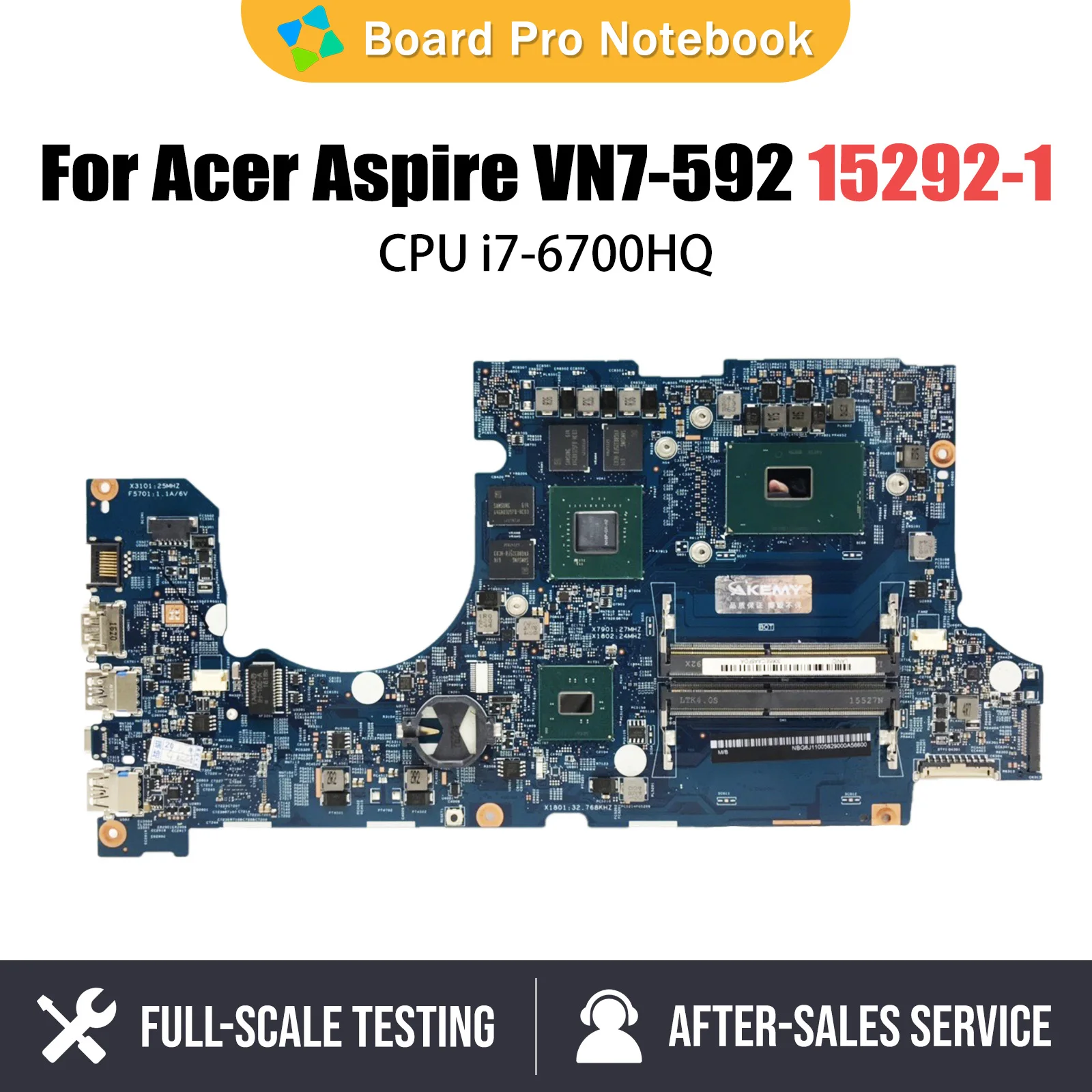 Laptop Motherboard For ACER Aspire VN7-592 Notebook Mainboard 15292-1 i7-6700HQ GTX960M DDR4
Laptop Motherboard For ACER Aspire VN7-592 Notebook Mainboard 15292-1 i7-6700HQ GTX960M DDR4