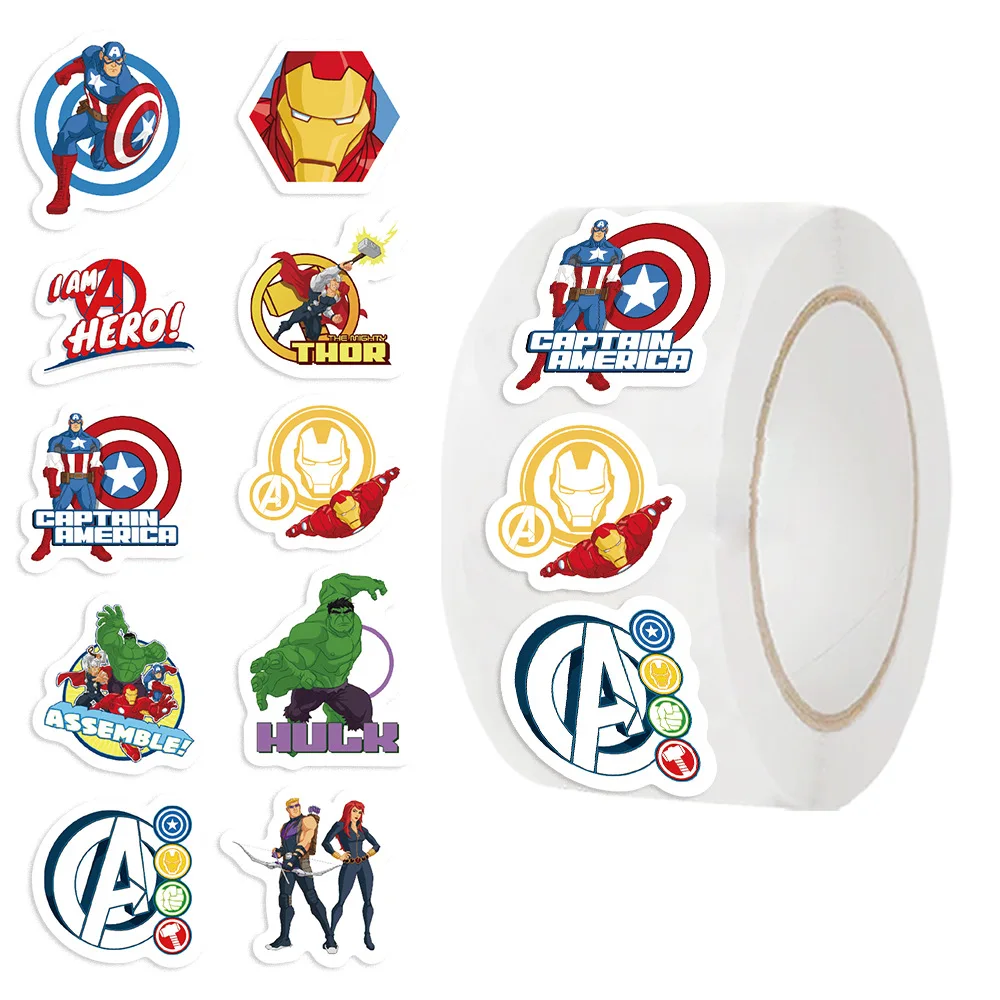 500pcs/Roll Disney Cartoon Avengers Marvel Sealing Sticker DIY PVC Laptop Decals Decoration Stiker Reward Gift Toys
500pcs/Roll Disney Cartoon Avengers Marvel Sealing Sticker DIY PVC Laptop Decals Decoration Stiker Reward Gift Toys