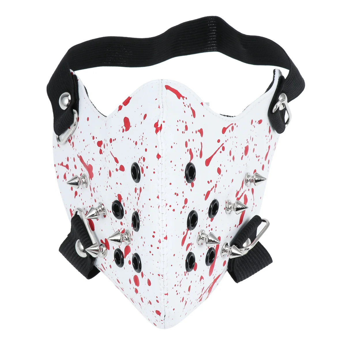 Half Face Mask Rivet Cool Punk Halloween Masquerade Costume Accessory Red White Adjustable Design
Half Face Mask Rivet Cool Punk Halloween Masquerade Costume Accessory Red White Adjustable Design