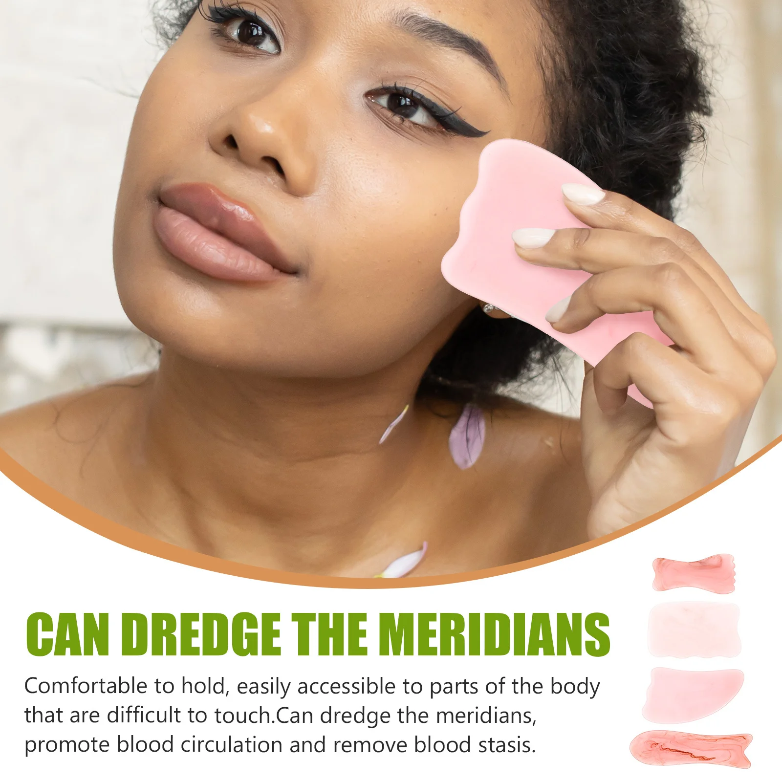 4Pcs Gua Sha Scraping Boards Portable Handheld Massaging Tool for Face Neck Hand Feet Promotes Energy Relieves Muscle Fatigue
4Pcs Gua Sha Scraping Boards Portable Handheld Massaging Tool for Face Neck Hand Feet Promotes Energy Relieves Muscle Fatigue