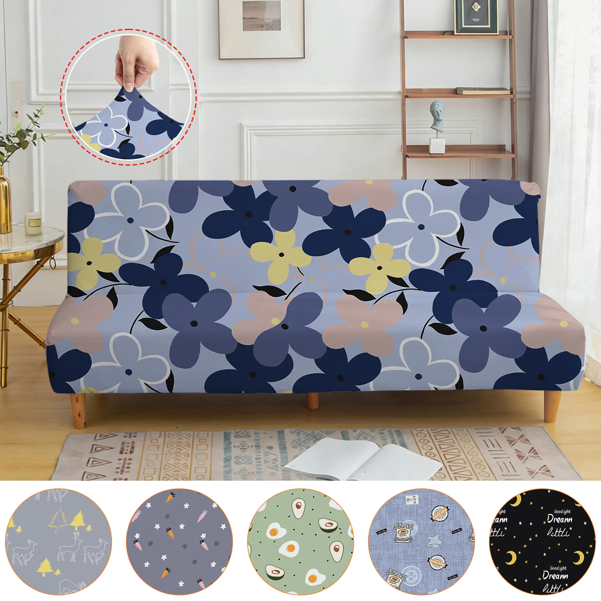Light Blue Base Multicolor Big Floral Print Fresh Nordic Vibe High Stretch Elastic Futon Sofa Bed Slipcover For Living Room
Light Blue Base Multicolor Big Floral Print Fresh Nordic Vibe High Stretch Elastic Futon Sofa Bed Slipcover For Living Room