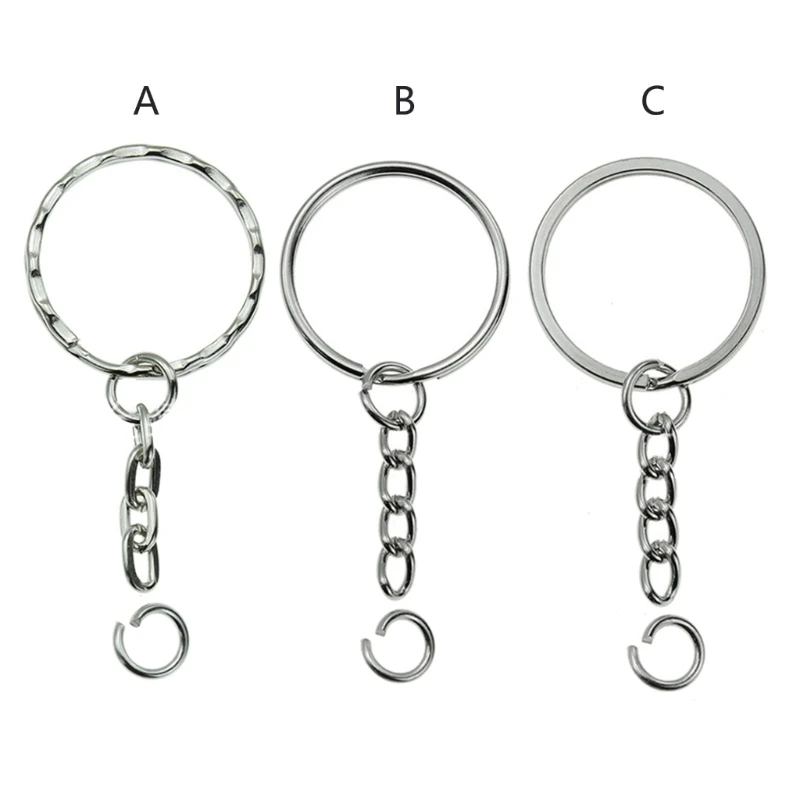 100 Pcs Keyrings with Chain DIY Crafts Keychain Making Kits Alloy Keychain Rings 517F
100 Pcs Keyrings with Chain DIY Crafts Keychain Making Kits Alloy Keychain Rings 517F