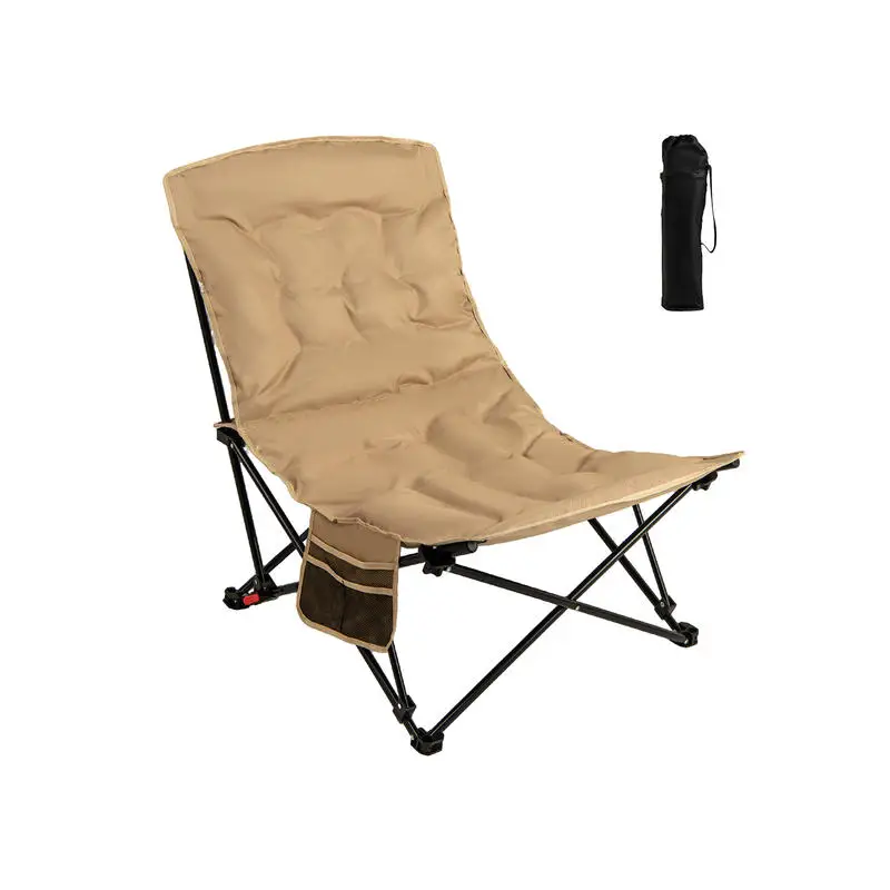 Folding Camping Chair for Adults with Adjustable Backrest and Carrying Bag-Khaki
Folding Camping Chair for Adults with Adjustable Backrest and Carrying Bag-Khaki