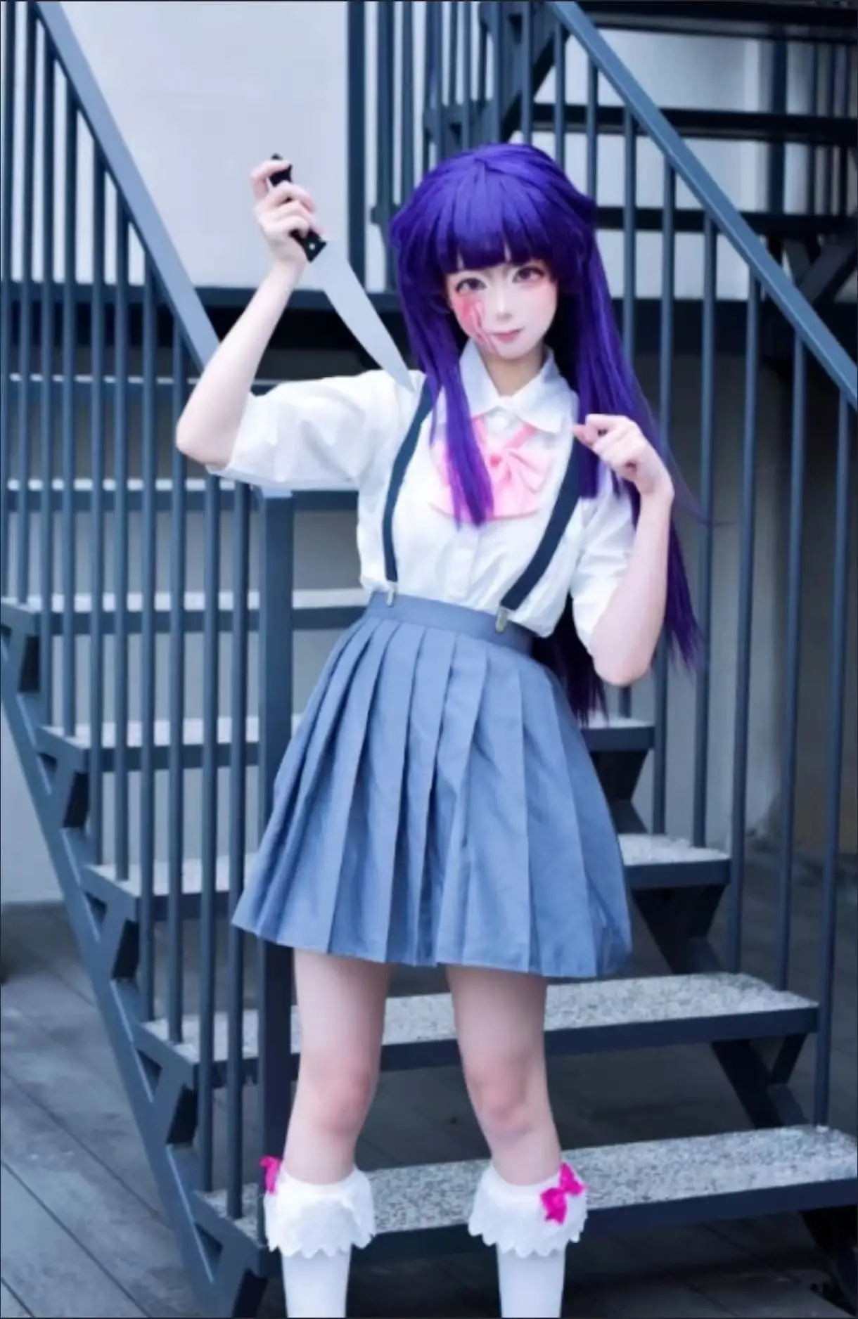 Cosplay costume Rika Furude's gray overall skirt uniform anime set suitable for Halloween
Cosplay costume Rika Furude's gray overall skirt uniform anime set suitable for Halloween