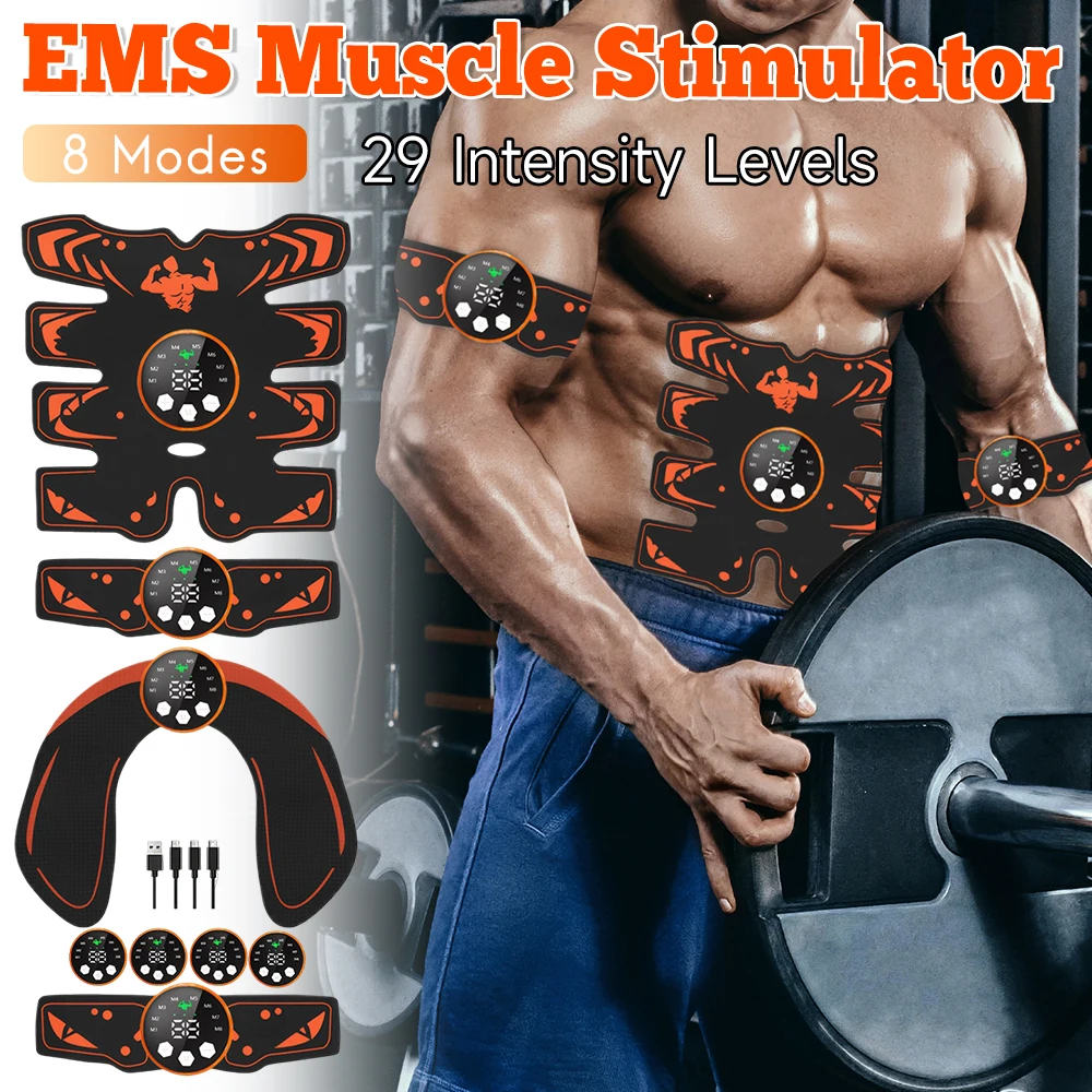 EMS Muscle Stimulator Abs Trainer Muscle Toner USB Rechargable Electric Massager Leg Arm Belly Weight Loss Fitness Workout Unise
EMS Muscle Stimulator Abs Trainer Muscle Toner USB Rechargable Electric Massager Leg Arm Belly Weight Loss Fitness Workout Unise