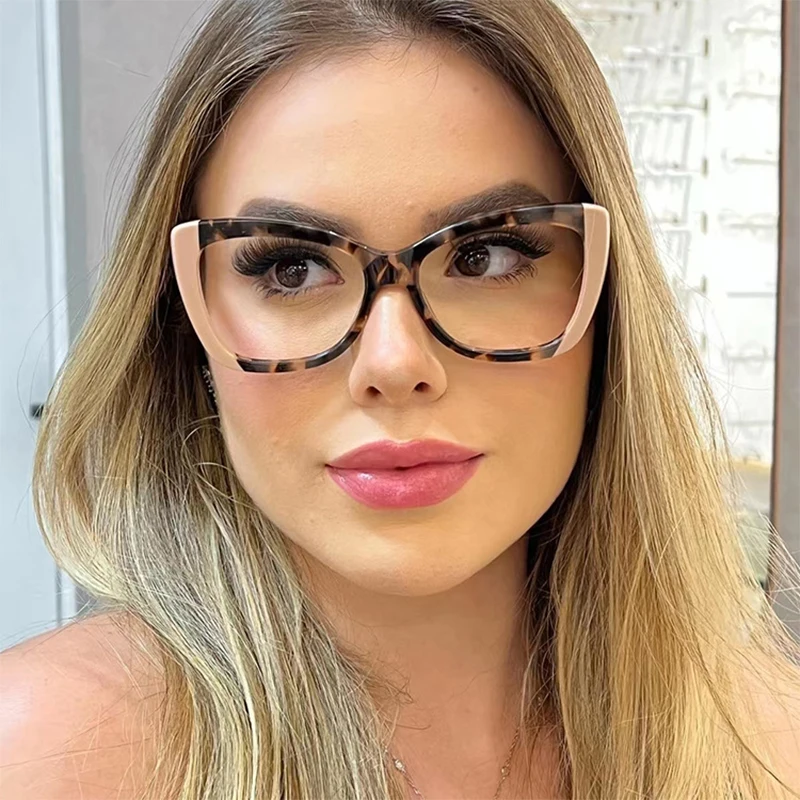 Fashion Cat Eye Women's Glasses Frames Retro Brand TR90 Anti Blue Light Eyeglasses for Ladies Optical Prescription Eyewear
Fashion Cat Eye Women's Glasses Frames Retro Brand TR90 Anti Blue Light Eyeglasses for Ladies Optical Prescription Eyewear