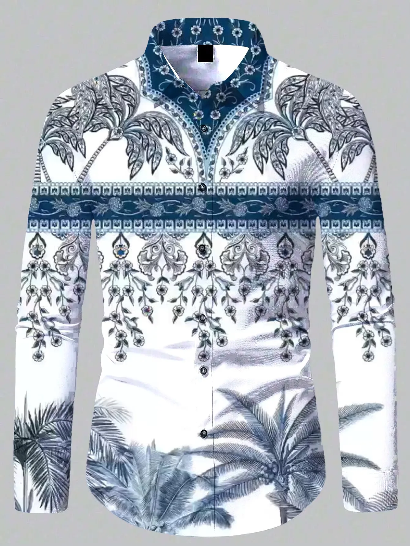 2025 men's fashionable blue series retro tree pattern button comfortable casual long sleeved shirt popular in Europe and America
2025 men's fashionable blue series retro tree pattern button comfortable casual long sleeved shirt popular in Europe and America