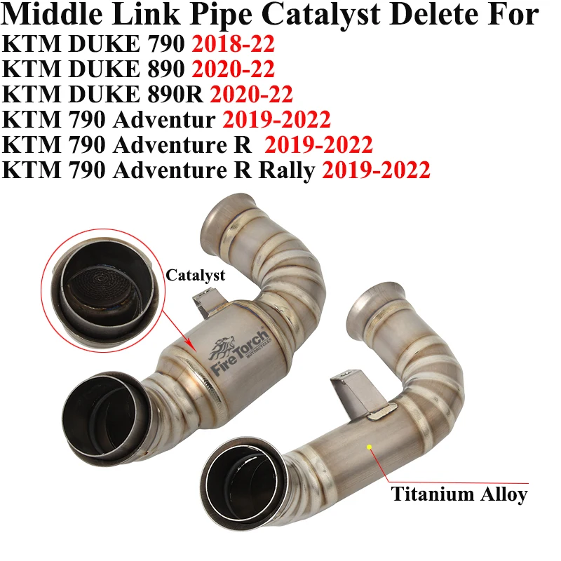 For KTM DUKE 790 Duke 890/890R 18-22 KTM 790 Adventur R Ktm790 R Rally 19-22 Motorcycle Exhaust Titanium Alloy Link Pipe Escape
For KTM DUKE 790 Duke 890/890R 18-22 KTM 790 Adventur R Ktm790 R Rally 19-22 Motorcycle Exhaust Titanium Alloy Link Pipe Escape