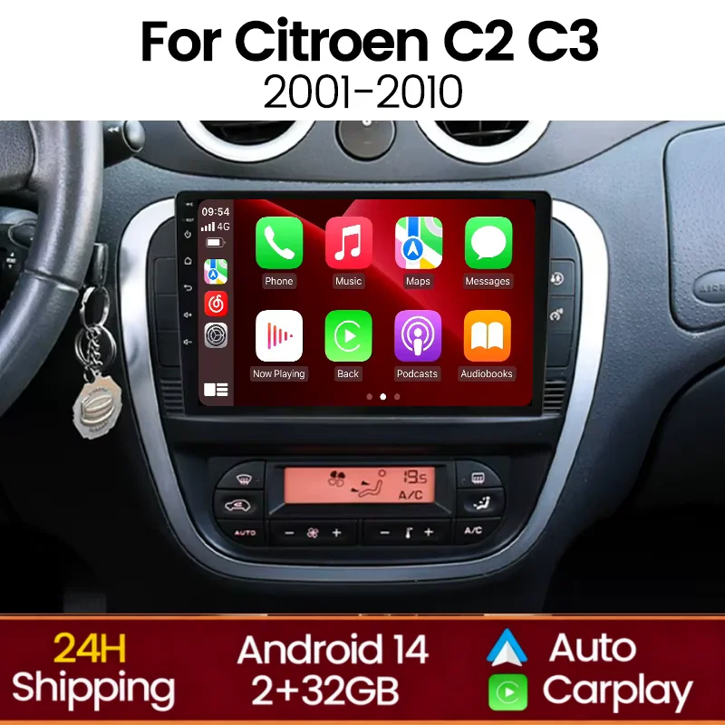 9 Inch Android 14 Car Radio For Citroen C2 C3 2001-2010 Android Auto Carplay Stereo Multimedia Video Player GPS Navigation WIFI
9 Inch Android 14 Car Radio For Citroen C2 C3 2001-2010 Android Auto Carplay Stereo Multimedia Video Player GPS Navigation WIFI