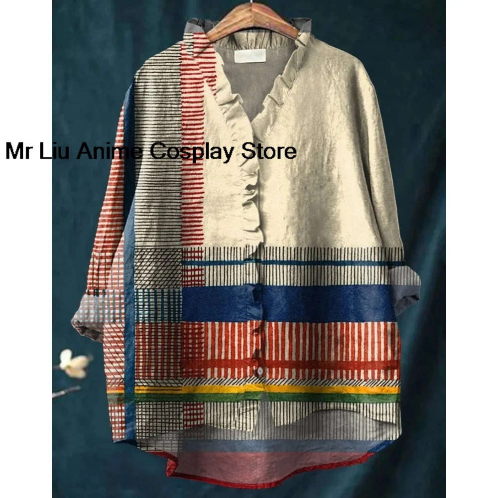 3D Bohemian Fish Print Women Shirt Colorful Bubble Crepe Fit Casual Japanese Harajuku Blouse Ruffled V-neck Floral Top
3D Bohemian Fish Print Women Shirt Colorful Bubble Crepe Fit Casual Japanese Harajuku Blouse Ruffled V-neck Floral Top