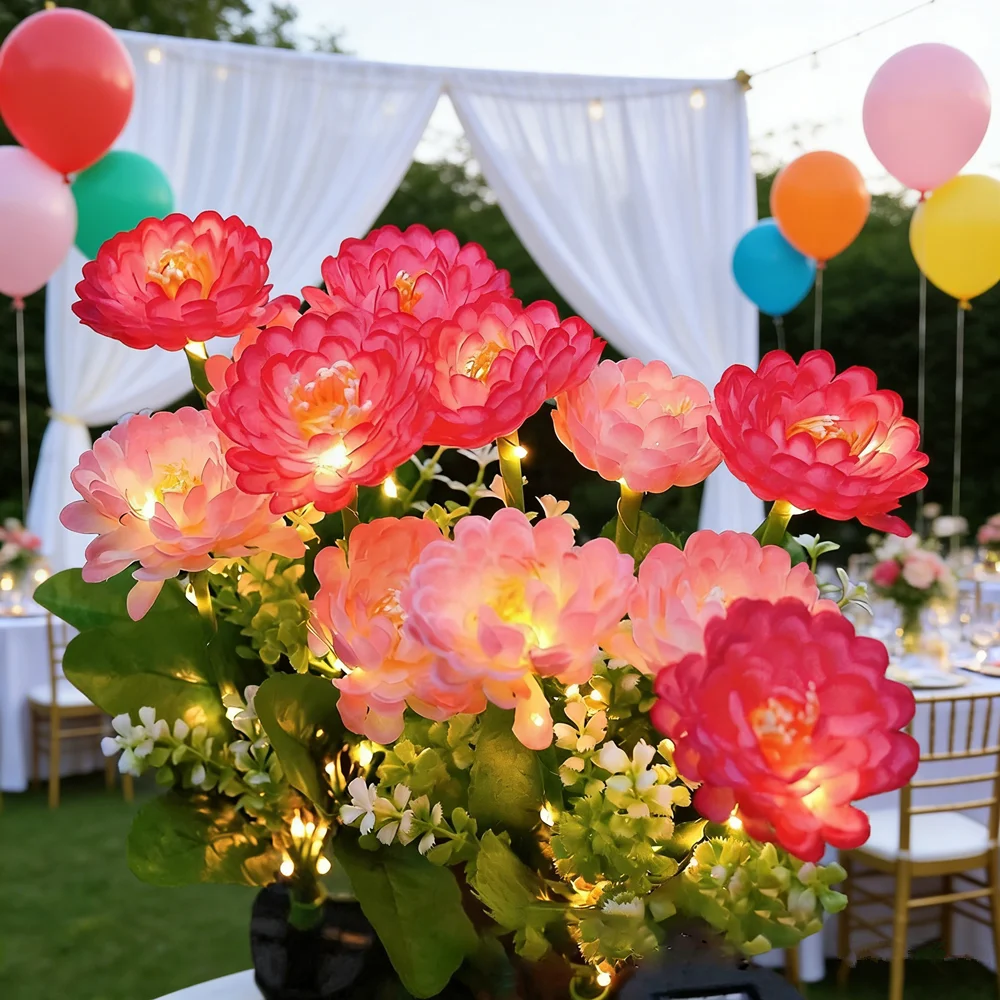 Outdoor Summer Garden Flower Lights 7-heads Snow Lotus Solar LED Lawn Lamp for Wedding Party Holiday Yard Christmas Decoration
Outdoor Summer Garden Flower Lights 7-heads Snow Lotus Solar LED Lawn Lamp for Wedding Party Holiday Yard Christmas Decoration
