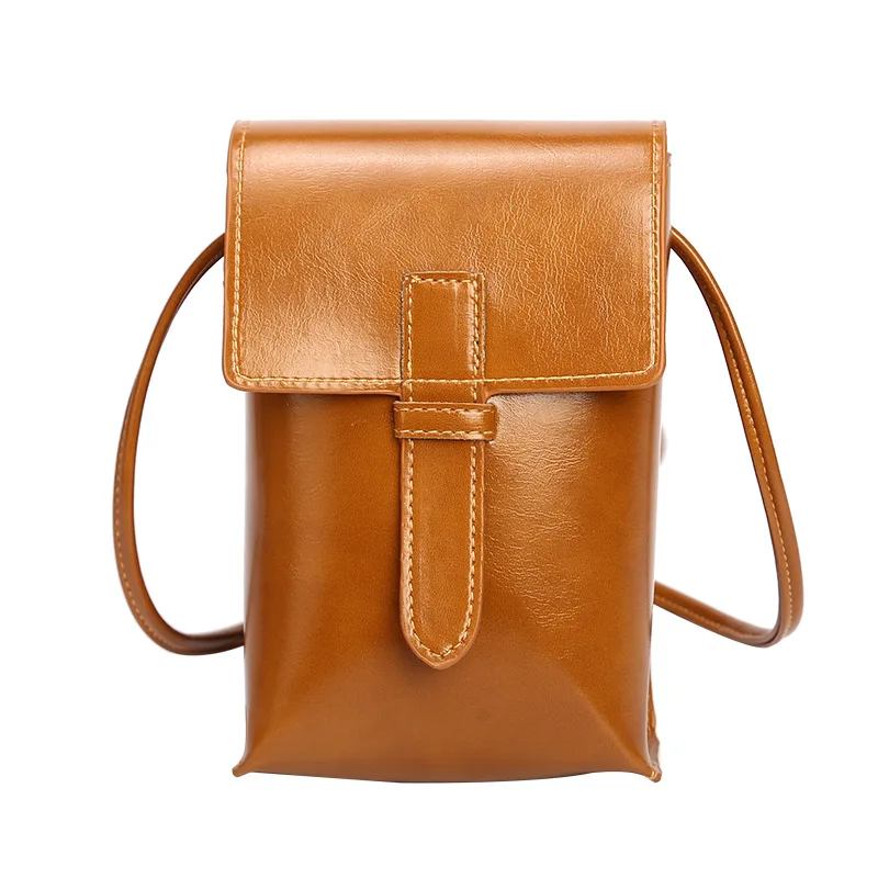 2022 New Mobile Phone Bag for Women Europe and America Retro Oil Wax Leather Glossy Shoulder Messenger Small Bag PU Women's Bag
2022 New Mobile Phone Bag for Women Europe and America Retro Oil Wax Leather Glossy Shoulder Messenger Small Bag PU Women's Bag