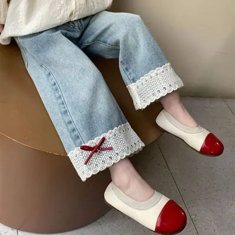 Baby Girl Loose Straight Leg Jeans Korean Style Wide Leg Pants for Spring And Autumn Children's Casual Wide Leg Trousers
Baby Girl Loose Straight Leg Jeans Korean Style Wide Leg Pants for Spring And Autumn Children's Casual Wide Leg Trousers