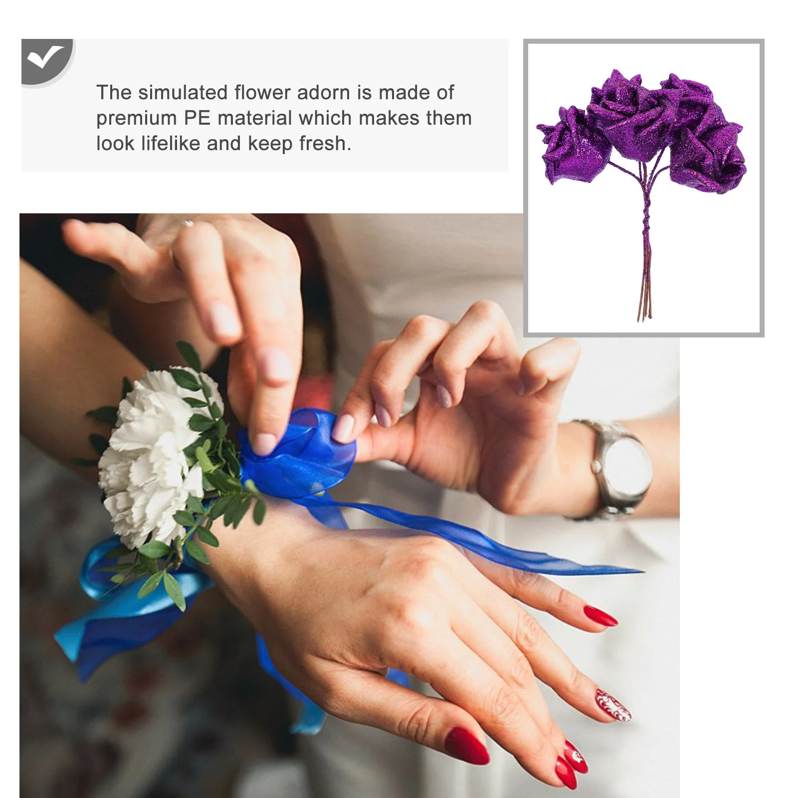 50 Pcs Props Crystal Rose Flowers Purple Heads Bulk Pe Adorable Bouquet Decor
50 Pcs Props Crystal Rose Flowers Purple Heads Bulk Pe Adorable Bouquet Decor