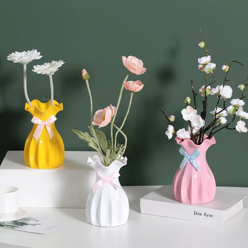 1pc Living room flower arrangement container decoration, imitation ceramic plastic vase, tabletop flower pot
1pc Living room flower arrangement container decoration, imitation ceramic plastic vase, tabletop flower pot