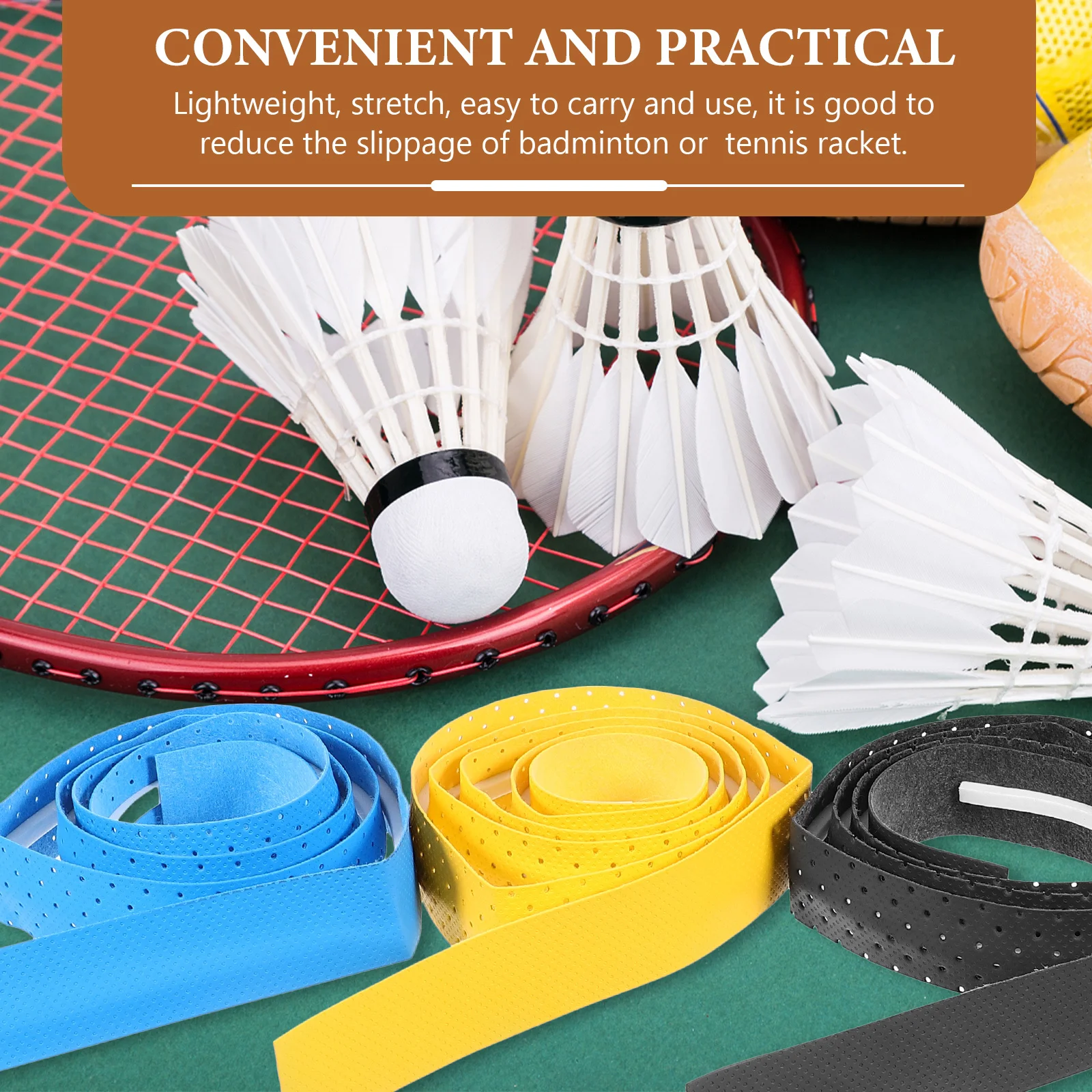 6 Pcs for Non-slip Sweatband Tennis Replacement Grip Racquet Hand Glue Overgrip Tape Athletic 
6 Pcs for Non-slip Sweatband Tennis Replacement Grip Racquet Hand Glue Overgrip Tape Athletic