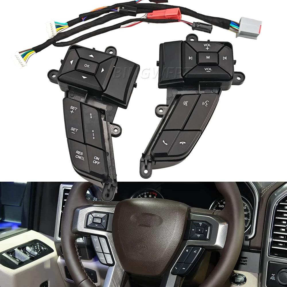 Cruise Control Button Steering Wheel Audio Volume Switch For Ford F-150 2015-2018 F-250 F-350 Super Duty 2015-2019 Car Accessori
Cruise Control Button Steering Wheel Audio Volume Switch For Ford F-150 2015-2018 F-250 F-350 Super Duty 2015-2019 Car Accessori