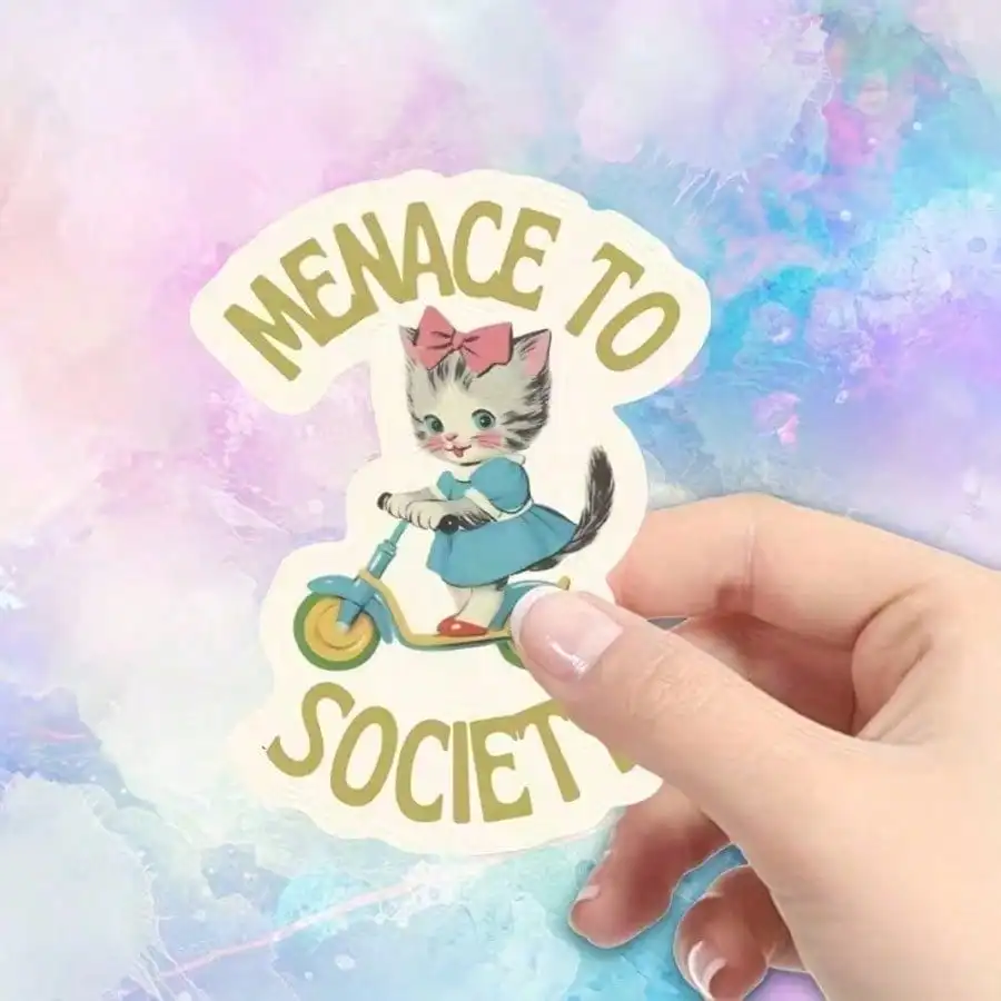 1PCSOCIETY Cycling Kitten Stickers Funny Stickers Decorative Graffiti Stickers
1PCSOCIETY Cycling Kitten Stickers Funny Stickers Decorative Graffiti Stickers