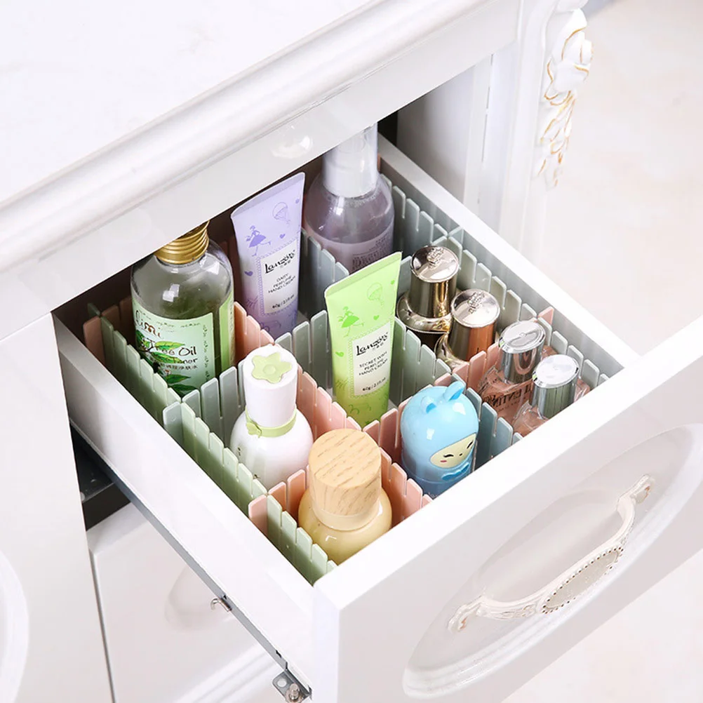 4Pcs Drawer Organizer Divider Flexible Snap Together Storage Grid for Hosiery Necktie Belt Underwear Makeup Accessories
4Pcs Drawer Organizer Divider Flexible Snap Together Storage Grid for Hosiery Necktie Belt Underwear Makeup Accessories