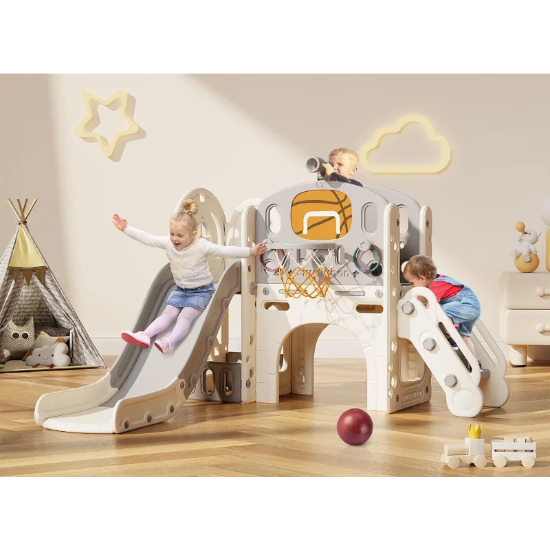 Детская горка BIERUM 9 в 1, детская горка для малышей от 1 до 3 лет с кольцом, баскетбольным кольцом и телескопом, для дома и улицы
Детская горка BIERUM 9 в 1, детская горка для малышей от 1 до 3 лет с кольцом, баскетбольным кольцом и телескопом, для дома и улицы
