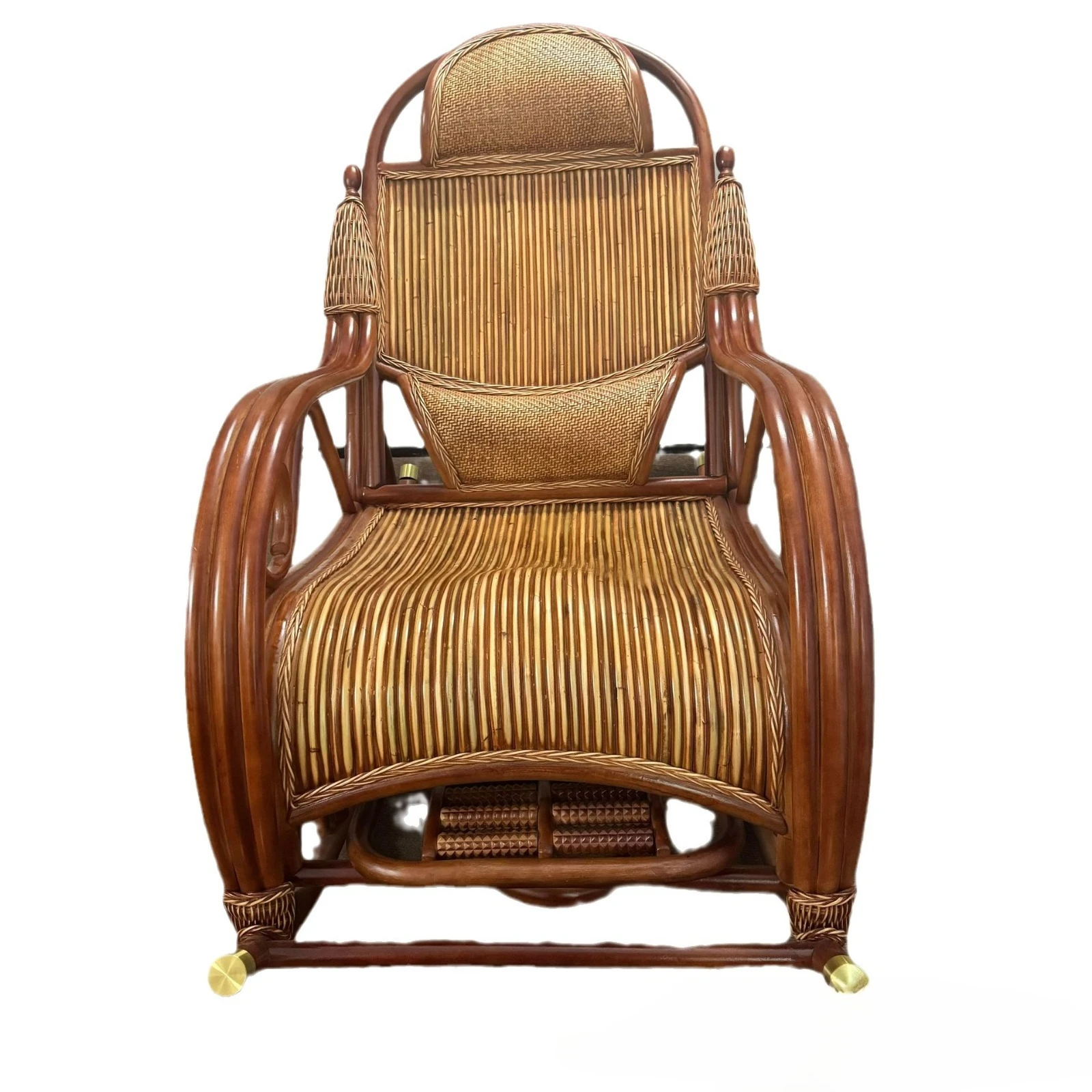 Natural rattan rocking chair, balcony home leisure sofa for the elderly 
Natural rattan rocking chair, balcony home leisure sofa for the elderly
