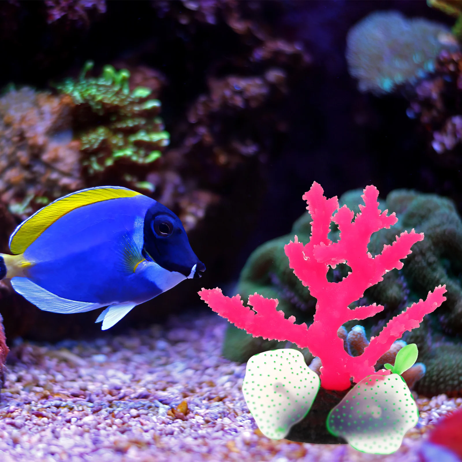 2Pcs Simulation Corals Decor Artificial Corals for Aquarium Landscape Decor Glow Resin Base Silicone Material Saltwater
2Pcs Simulation Corals Decor Artificial Corals for Aquarium Landscape Decor Glow Resin Base Silicone Material Saltwater
