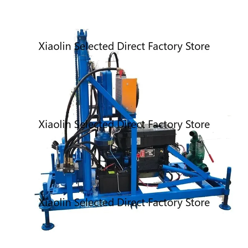 Factoroy Hydraulic Rotary Drilling Rig Po00rtable diese Small Water Well Drill Machine150M Deep Water Well Drilling Rig Machine