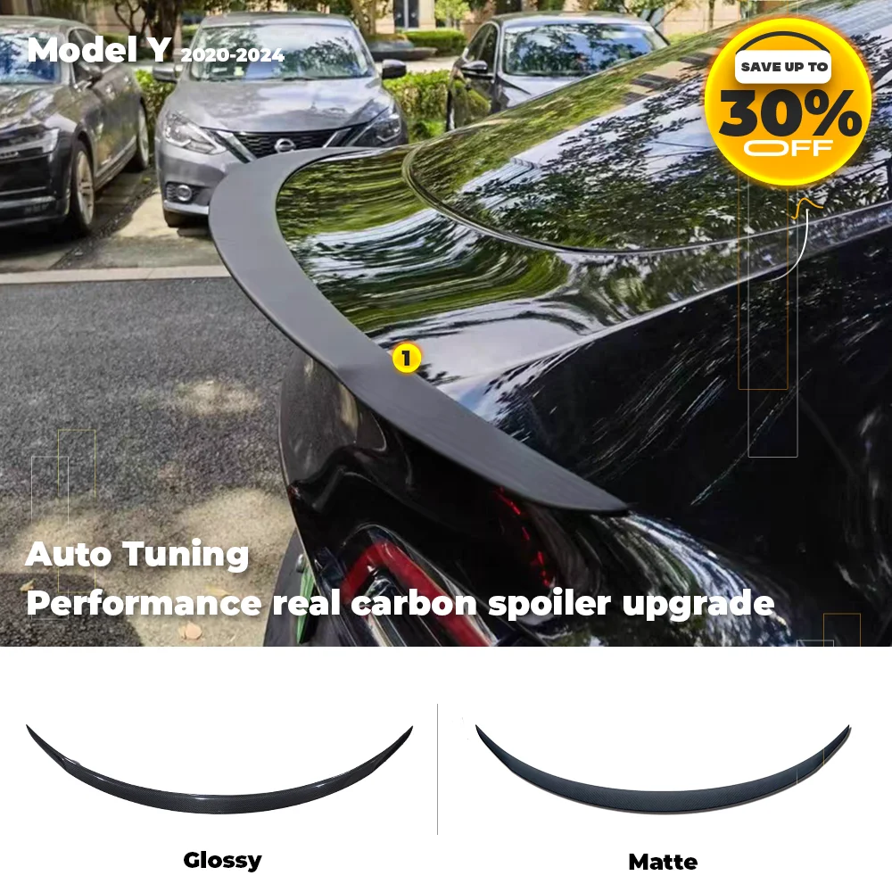 For Tesla Model Y 2020-2024 New Real Carbon Fiber Performance Style Spoiler Rear Trunk Lid Wing Plaid Musk Sign Auto Accessories
For Tesla Model Y 2020-2024 New Real Carbon Fiber Performance Style Spoiler Rear Trunk Lid Wing Plaid Musk Sign Auto Accessories