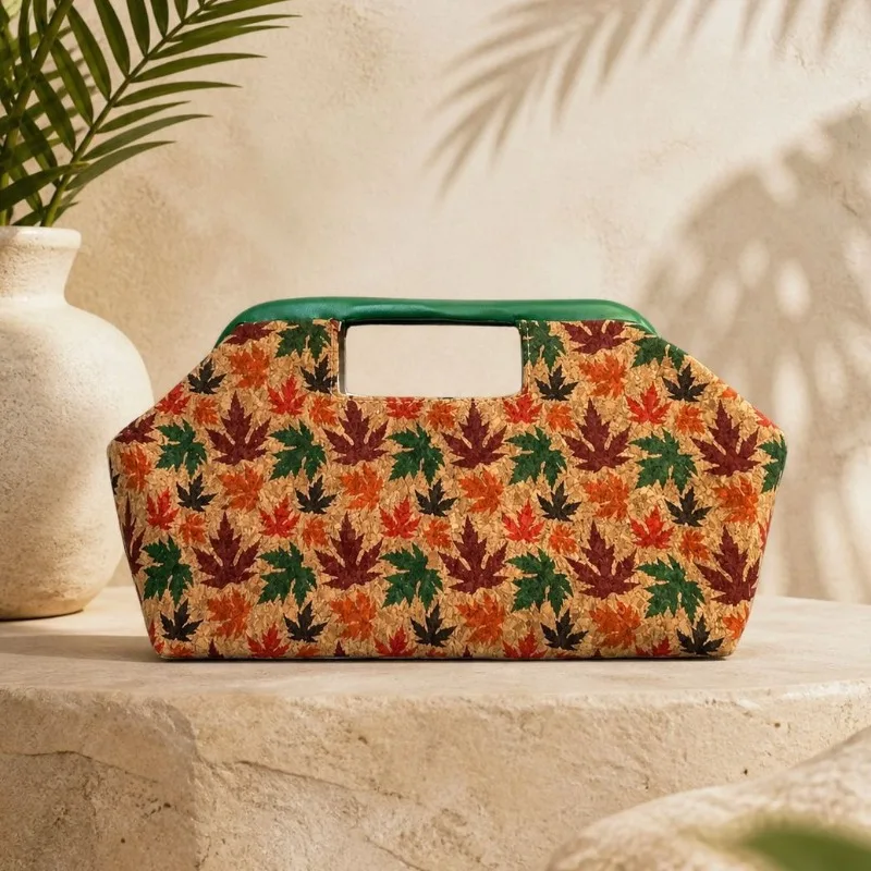 Fashionable Maple Leaf Pattern Women's Clutch Bag Vintage Style Bohemian Top Handle Bag Female Evening Bag Woven Clutch Purse
Fashionable Maple Leaf Pattern Women's Clutch Bag Vintage Style Bohemian Top Handle Bag Female Evening Bag Woven Clutch Purse
