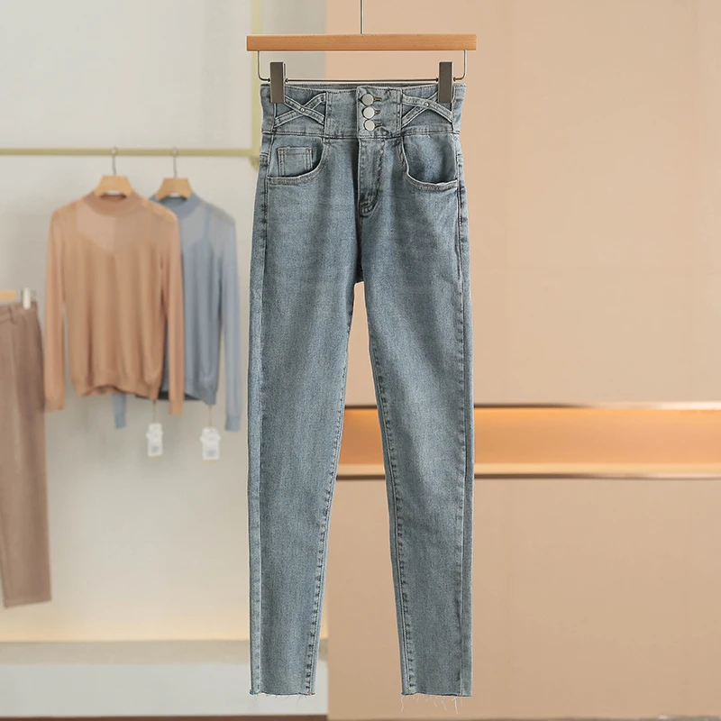 High Waist Skinny Micro Stretch Frayed Washed Casual Denim Jeans Women's Spring Fashion New Style Cotton Fabric High Waist
High Waist Skinny Micro Stretch Frayed Washed Casual Denim Jeans Women's Spring Fashion New Style Cotton Fabric High Waist