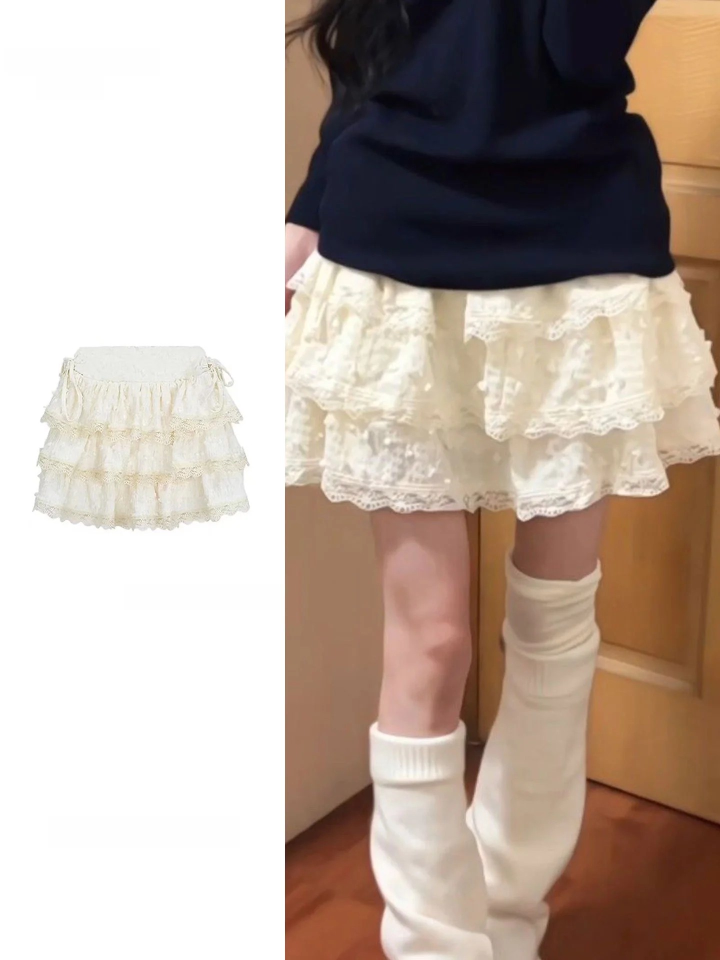 Sweet Yellow Half Skirt Women's Puffy Lace Cake Skirt High Waist Elastic Waist Casual Style for Plump Girls Autumn Design
Sweet Yellow Half Skirt Women's Puffy Lace Cake Skirt High Waist Elastic Waist Casual Style for Plump Girls Autumn Design