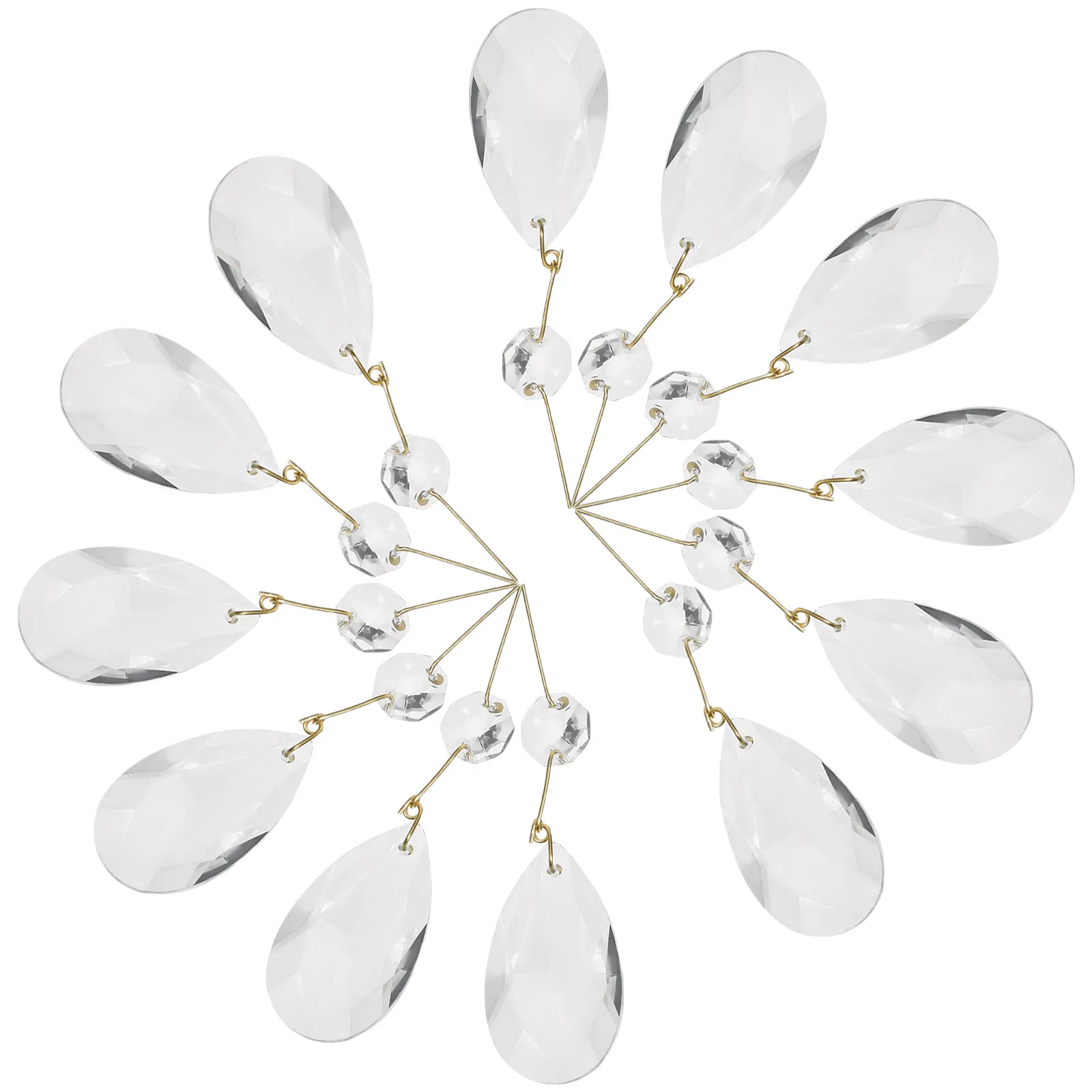 15Pcs Teardrop Crystal Pendants Clear Sparkling Glass Drops for Lamp Hanging Decor Ceiling Lights Wedding Party DIY Suncatcher
15Pcs Teardrop Crystal Pendants Clear Sparkling Glass Drops for Lamp Hanging Decor Ceiling Lights Wedding Party DIY Suncatcher