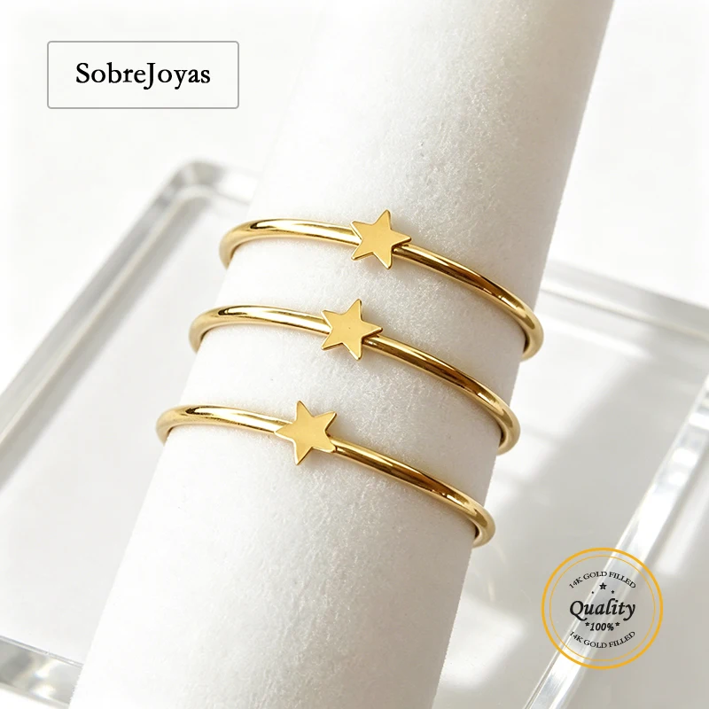 14k Gold Filled Dainty Star Ring Tarnish Resistant Stackable Minimalist Gold Ring for Everyday Wear Fashionable Stackable Band
14k Gold Filled Dainty Star Ring Tarnish Resistant Stackable Minimalist Gold Ring for Everyday Wear Fashionable Stackable Band