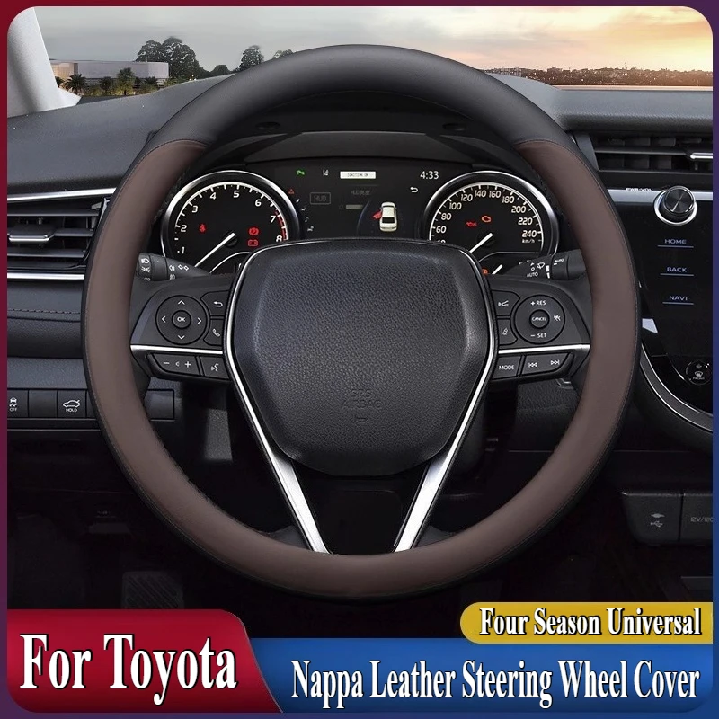 For Toyota Camry Levin Corolla Cross Vios Frontlander Avalon Nappa Leather Steering Wheel Cover Anti Slip Car Accessories
For Toyota Camry Levin Corolla Cross Vios Frontlander Avalon Nappa Leather Steering Wheel Cover Anti Slip Car Accessories