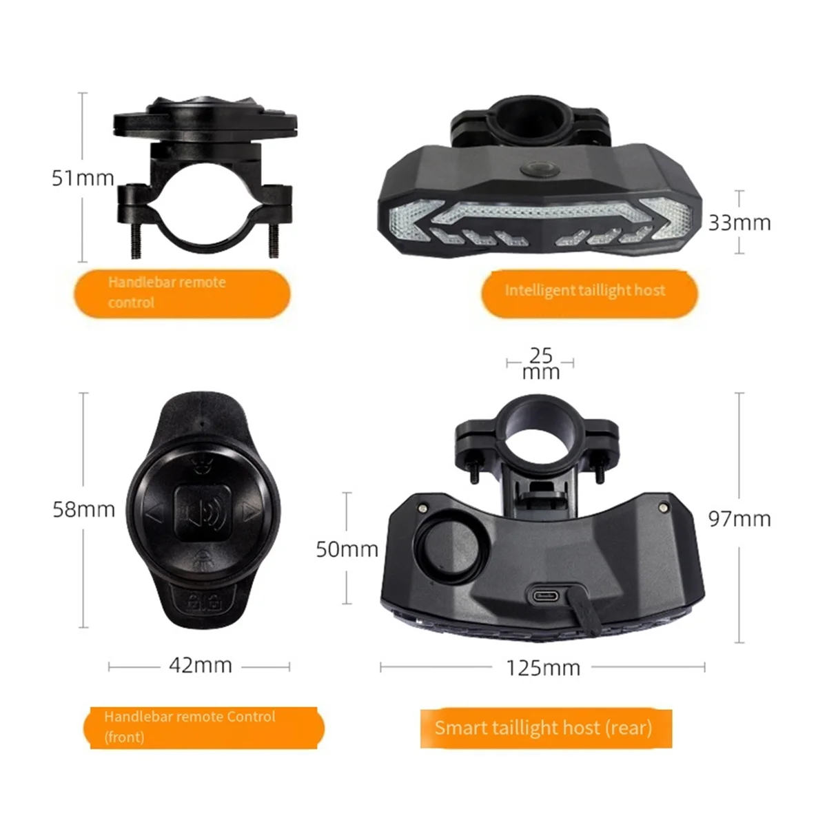 AB31 Bike Turn Signals Light Smart Remotable Bike Tail Light Bike Horn Rear Light for Road Bike Night Riding A
AB31 Bike Turn Signals Light Smart Remotable Bike Tail Light Bike Horn Rear Light for Road Bike Night Riding A