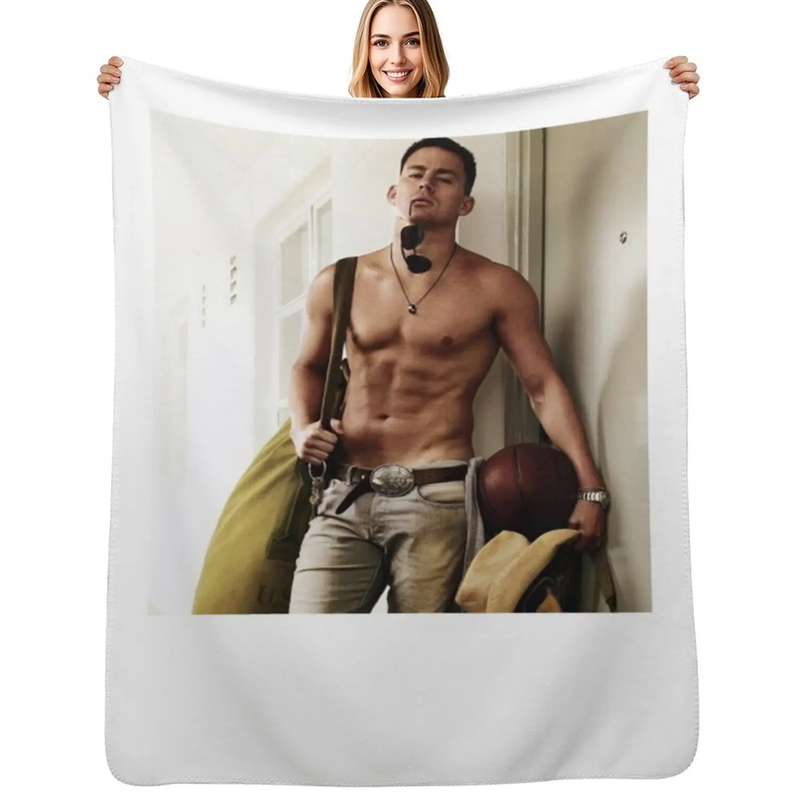 CHANNING TATUM SHIRTLESS Throw Blanket Color Fast Cozy Throw Blanket
CHANNING TATUM SHIRTLESS Throw Blanket Color Fast Cozy Throw Blanket