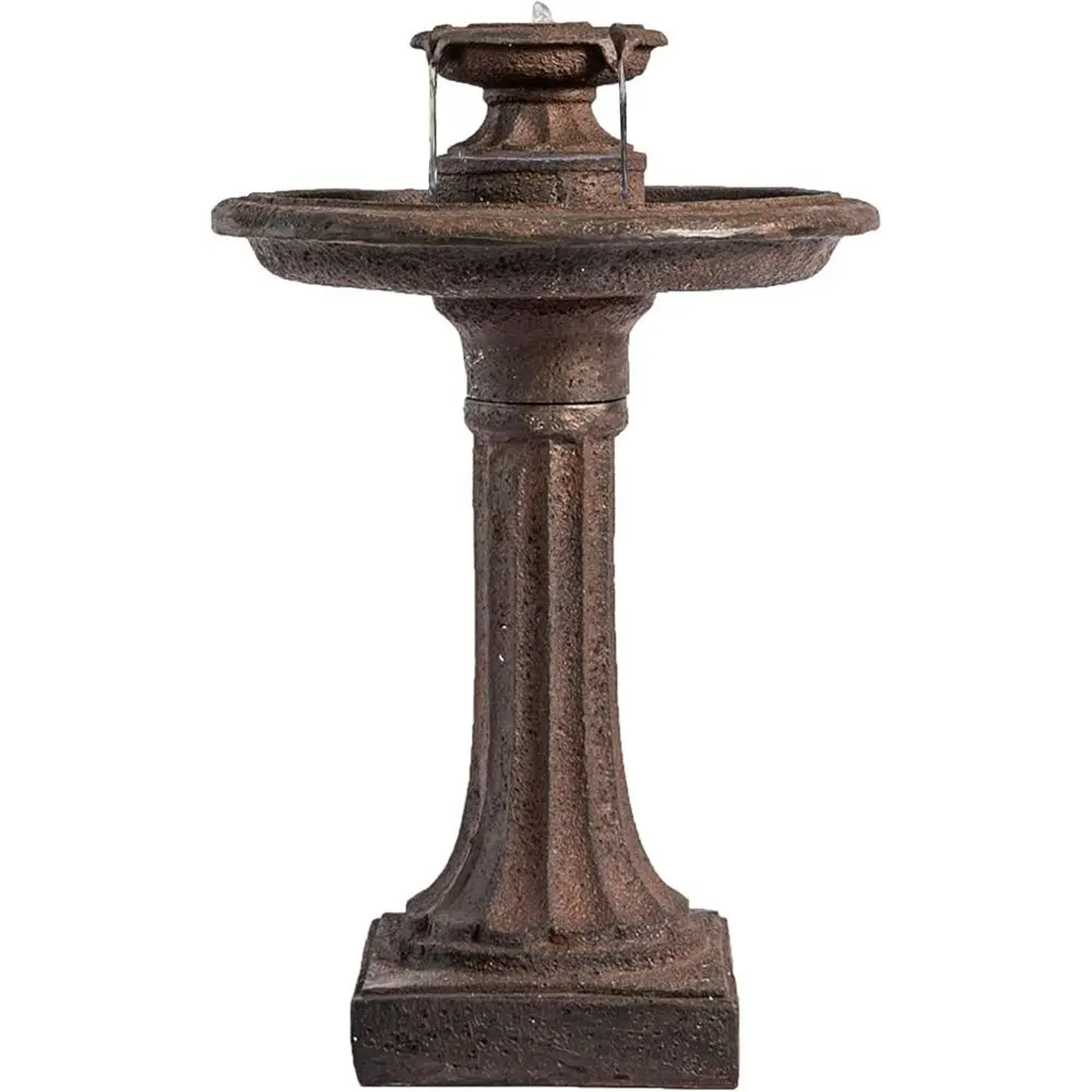 28-Inch Brown Resin Outdoor Bird Bath Fountain with Automatic Shut-Off Pump
28-Inch Brown Resin Outdoor Bird Bath Fountain with Automatic Shut-Off Pump
