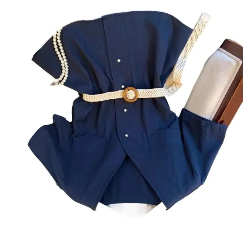 Summer New Korean Version Short-sleeved Shirt Design Sense V-neck Age-reducing Foreign Style Lace-up Waist and Thin Top Women
Summer New Korean Version Short-sleeved Shirt Design Sense V-neck Age-reducing Foreign Style Lace-up Waist and Thin Top Women