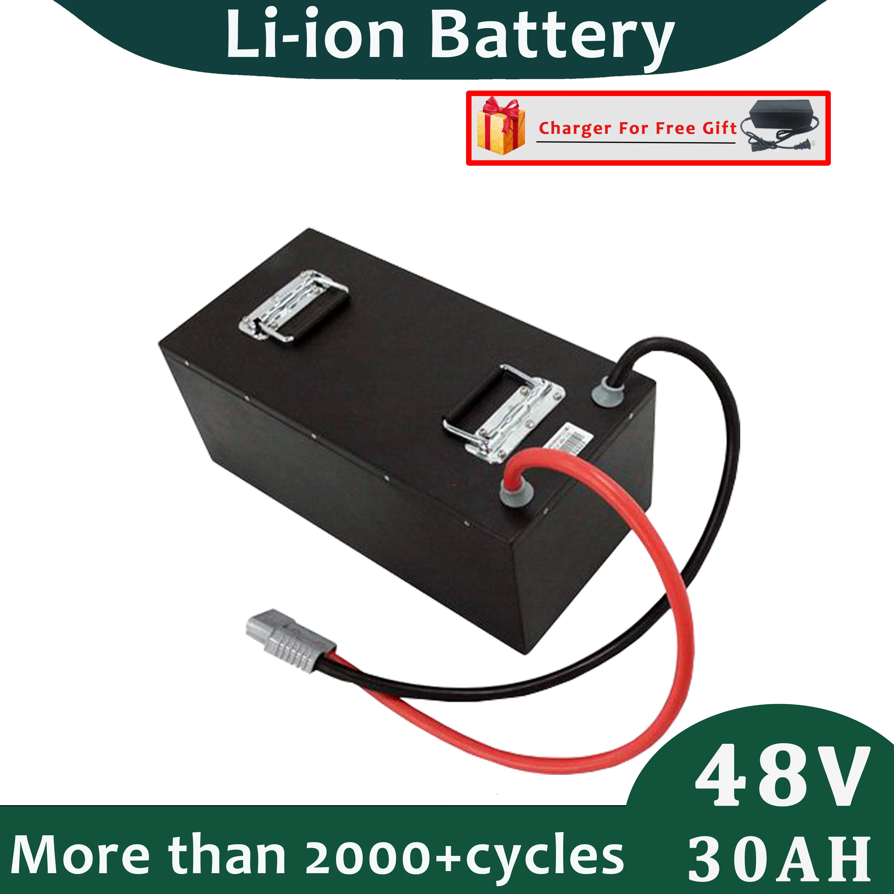 48V 30Ah Lithium Ion Battery Pack Built in Smart BMS For Electric Scooter Motorcycle with 5A Charger
48V 30Ah Lithium Ion Battery Pack Built in Smart BMS For Electric Scooter Motorcycle with 5A Charger