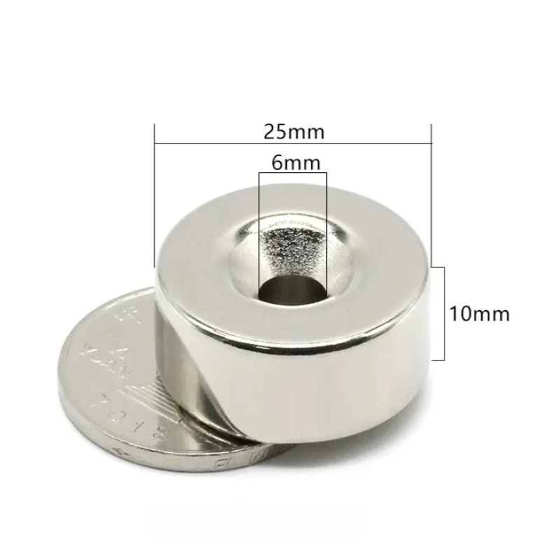 10pcs/lot Diameter 25mm × Thickness 10mm - Hole 6mm N52 High-strength countersunk hole mag-ent
10pcs/lot Diameter 25mm × Thickness 10mm - Hole 6mm N52 High-strength countersunk hole mag-ent