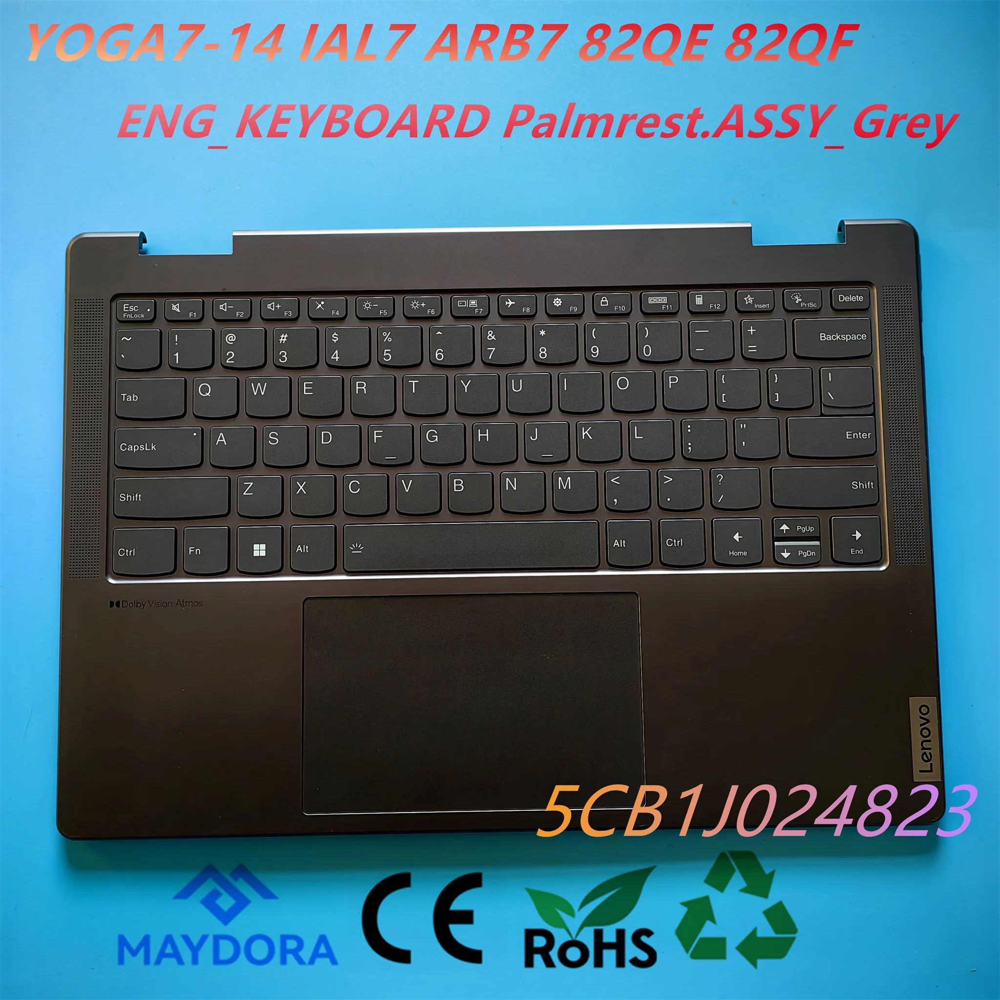 New Org US Backlight keyboard Palmrest Assembly for LENOVO YOGA7-14 ARB7 82QF IAL7 82Q7 series With touchpad GREY 5CB1J024823
New Org US Backlight keyboard Palmrest Assembly for LENOVO YOGA7-14 ARB7 82QF IAL7 82Q7 series With touchpad GREY 5CB1J024823
