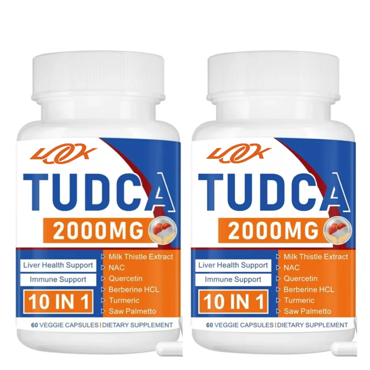2000mg Tudca Liver Support Supplement, 60 capsules, supports the liver, detoxification, and immune system
2000mg Tudca Liver Support Supplement, 60 capsules, supports the liver, detoxification, and immune system