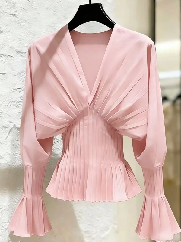 Spring New Style Korean Chic Casual Pink V-neck Waist-cinched Shirt Women's Fashionable Unique Top for Commute Knitted Long S...
Spring New Style Korean Chic Casual Pink V-neck Waist-cinched Shirt Women's Fashionable Unique Top for Commute Knitted Long S...