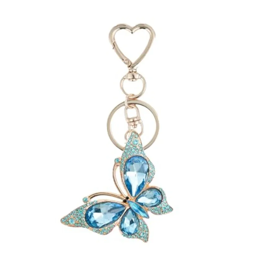 Butterfly Keychain for Women, Sparkling Diamond Pendant with Heart Charm, Decoration for Handbags Purses and Car Keys
Butterfly Keychain for Women, Sparkling Diamond Pendant with Heart Charm, Decoration for Handbags Purses and Car Keys